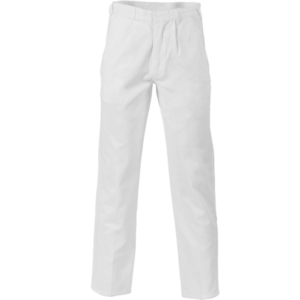COTTON DRILL WORK PANTS - White, 72R