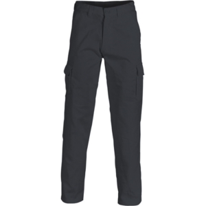 COTTON CRILL CARGO PANTS - Black, 72R