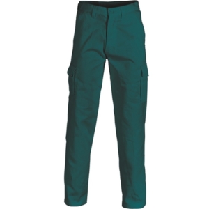 COTTON CRILL CARGO PANTS - Green, 72R