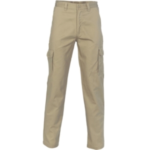 COTTON CRILL CARGO PANTS - Khaki, 72R