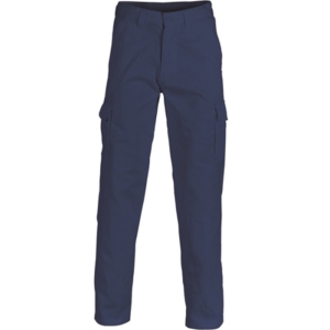 COTTON CRILL CARGO PANTS - Navy, 72R