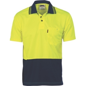 DNC POLO SHIRT - Yellow/Navy, XS