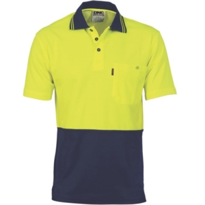 DNC POLO SHIRT - Yellow/Navy, XS