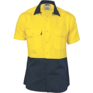 DNC WORK SHIRT - Yellow/Navy, XS