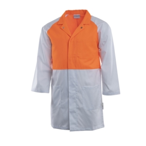FOOD INDUSTRY DUSTCOAT - White/Orange, 3