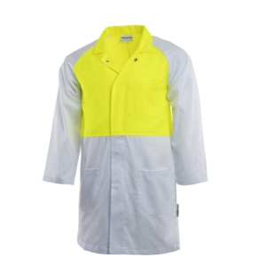 FOOD INDUSTRY DUSTCOAT - White/Yellow, 3