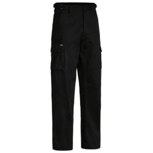 BISELY COTTON DRILL CARGO PANTS - Black, 74L