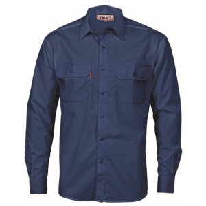 DNC POLYESTER COTTON WORK SHIRT - LONG SLEEVE - Sky, XS