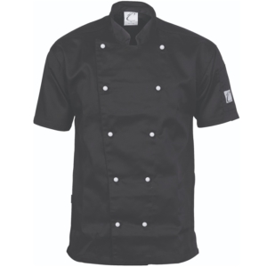 DNC THREE WAY AIR FLOW CHEF JACKET - SHORT SLEEVE - White, XS