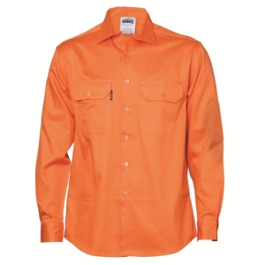 DNC COOL BREEZE WORK SHIRT - LONG SLEEVE - Orange, S