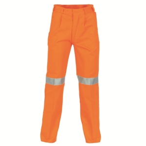 DNC COTTON DRILL PANTS WITH R/TAPE - Orange, 72R