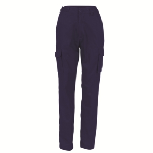 DNC LADIES COTTON DRILL CARGO PANTS - Navy, 6