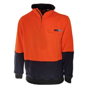 DNC HIVIS 1/2 ZIP FR & HRC2 JUMPER - Orange/Navy, XS
