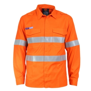 DNC INHERENT FR PPE1 L/W D/N SHIRT - Orange, XS