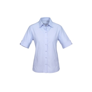 BIZ COLLECTION WOMENS AMBASSADOR SHORT SLEEVE SHIRT - Blue, 6