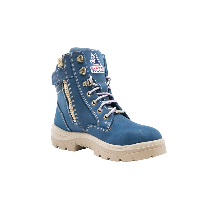 STEEL BLUE SOUTHERN CROSS ZIP LADIES BOOTS - Image 4