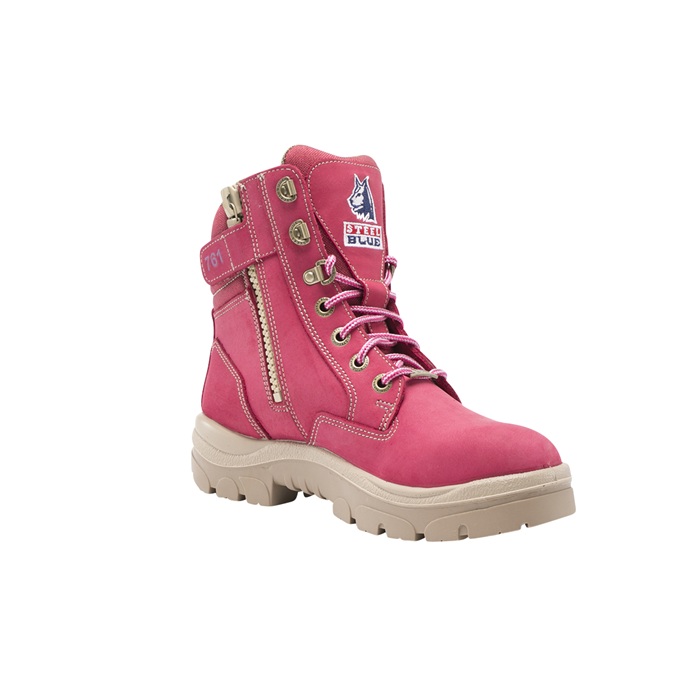 STEEL BLUE SOUTHERN CROSS ZIP LADIES BOOTS